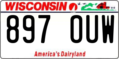 WI license plate 897OUW