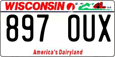 WI license plate 897OUX