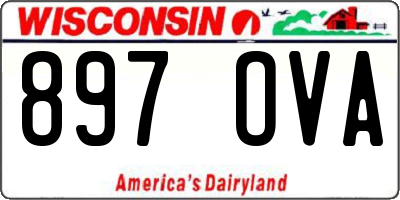 WI license plate 897OVA