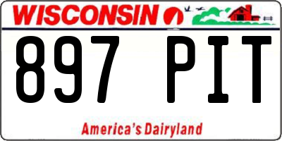 WI license plate 897PIT
