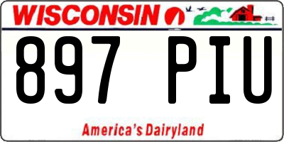 WI license plate 897PIU