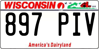 WI license plate 897PIV