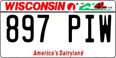 WI license plate 897PIW