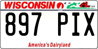 WI license plate 897PIX