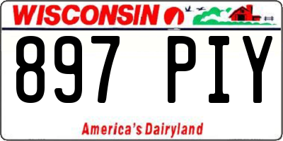 WI license plate 897PIY
