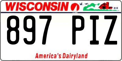 WI license plate 897PIZ