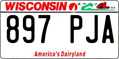 WI license plate 897PJA