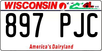 WI license plate 897PJC