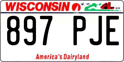WI license plate 897PJE