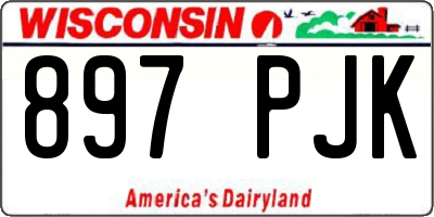 WI license plate 897PJK