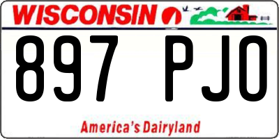 WI license plate 897PJO