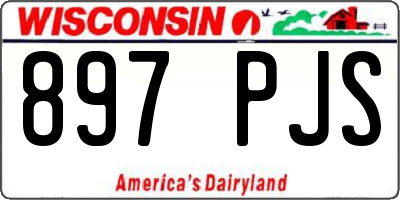 WI license plate 897PJS