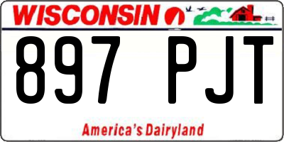 WI license plate 897PJT