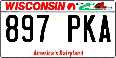 WI license plate 897PKA