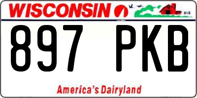 WI license plate 897PKB