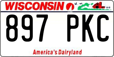 WI license plate 897PKC