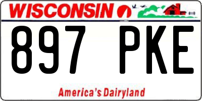 WI license plate 897PKE