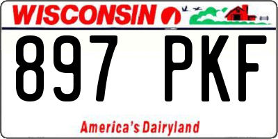 WI license plate 897PKF
