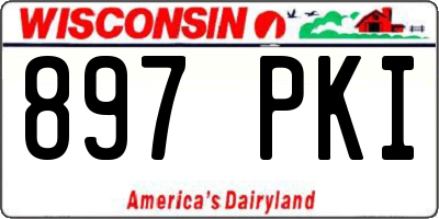 WI license plate 897PKI