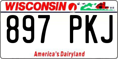 WI license plate 897PKJ