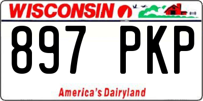 WI license plate 897PKP