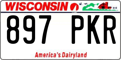WI license plate 897PKR