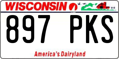 WI license plate 897PKS