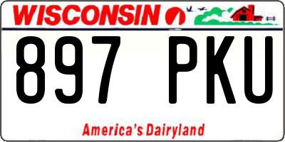 WI license plate 897PKU