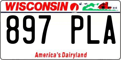 WI license plate 897PLA