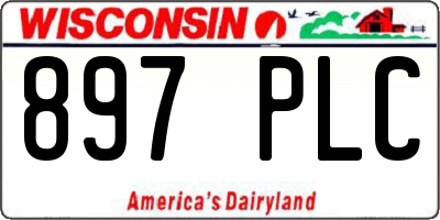 WI license plate 897PLC