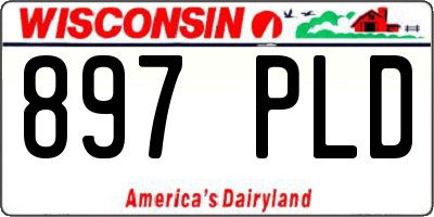 WI license plate 897PLD