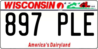 WI license plate 897PLE