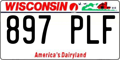 WI license plate 897PLF