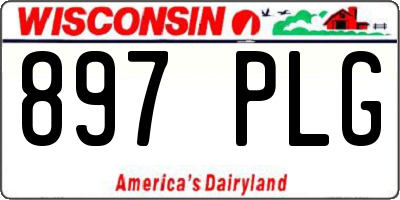 WI license plate 897PLG