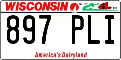 WI license plate 897PLI