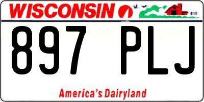 WI license plate 897PLJ