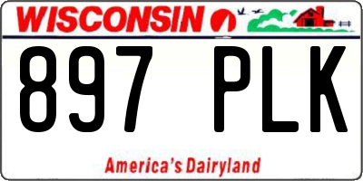 WI license plate 897PLK