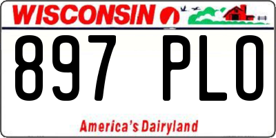 WI license plate 897PLO