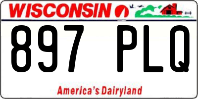 WI license plate 897PLQ