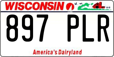 WI license plate 897PLR