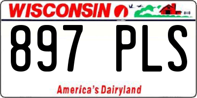 WI license plate 897PLS