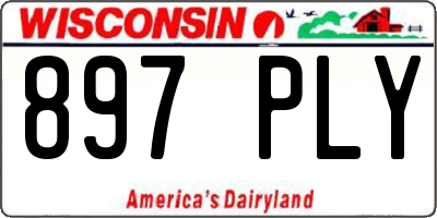 WI license plate 897PLY