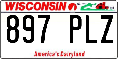 WI license plate 897PLZ