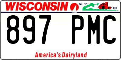 WI license plate 897PMC