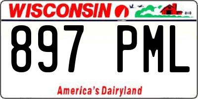 WI license plate 897PML