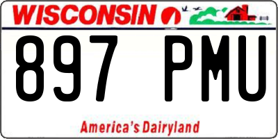 WI license plate 897PMU