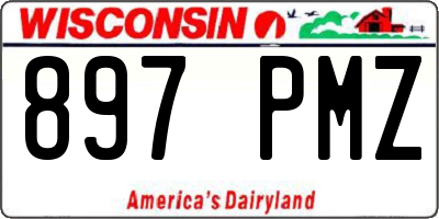 WI license plate 897PMZ