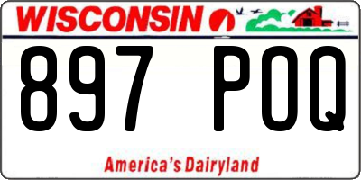 WI license plate 897POQ