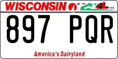 WI license plate 897PQR