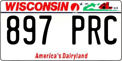 WI license plate 897PRC